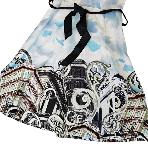 Anthropologie Moulinette Soeurs Retro Classic Skyward Tie Waist Dress Size 4 - Picture 4 of 5